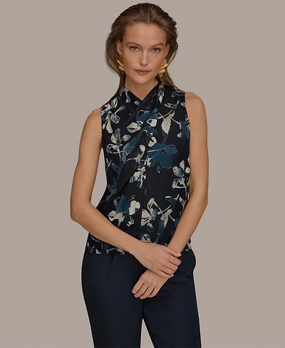 Donna Karan New York Women's Printed Sleeveless Top