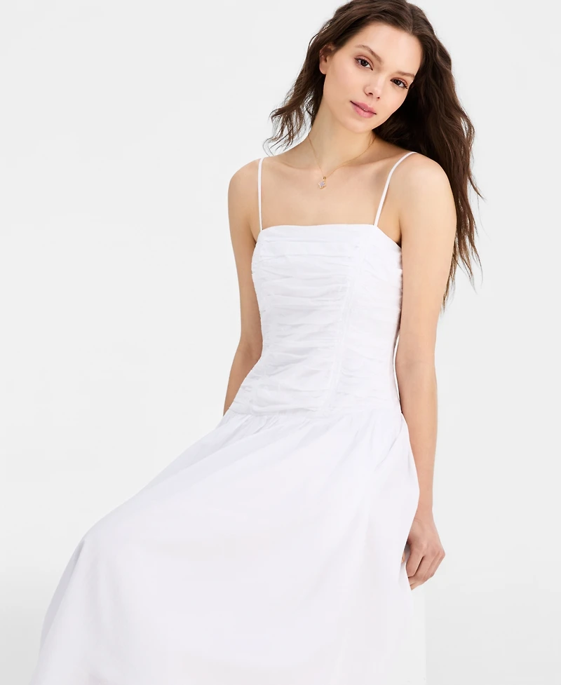 Row A Women's Gathered-Bodice Fit & Flare Dress