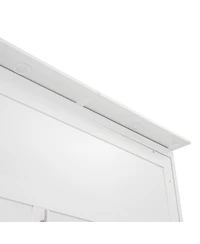 Streamdale Furniture Queen Size Murphy Bed Wall Bed with Shelves, Drawers and Led Lights