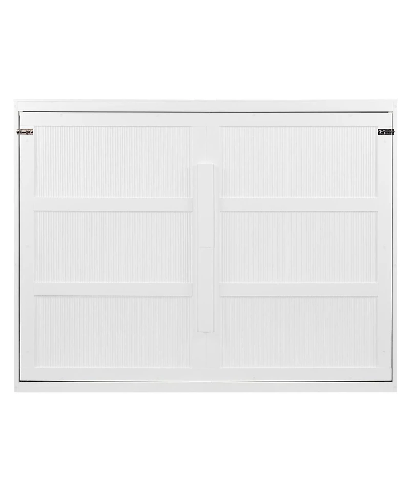 Streamdale Furniture Queen Murphy Bed Wall Modern design with Led Lights
