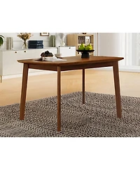 Streamdale Furniture Mid Century Modern Solid Wood Dining Table for 4 - Minimalist Rectangular Design