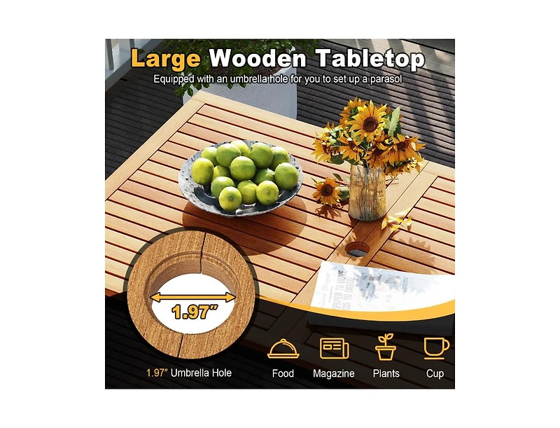 Slickblue 4-Piece Patio Furniture Set with Outdoor Dining Chairs