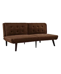 Streamdale Furniture Streamdale Convertible Futon Sofa Bed, 63" Sleeper Couch with Adjustable Backrest, Brown