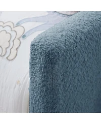 Streamdale Furniture Twin Upholstered Platform Bed with Rabbit Ear Headboard & Safety Rail