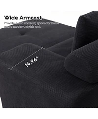 Streamdale Furniture L-Shaped Sectional Couch with Memory Foam & Steel Frame - Convertible Sofa Bed