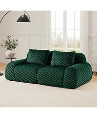 Streamdale Furniture Modern Modular Flannelette Sectional Sofa - Green