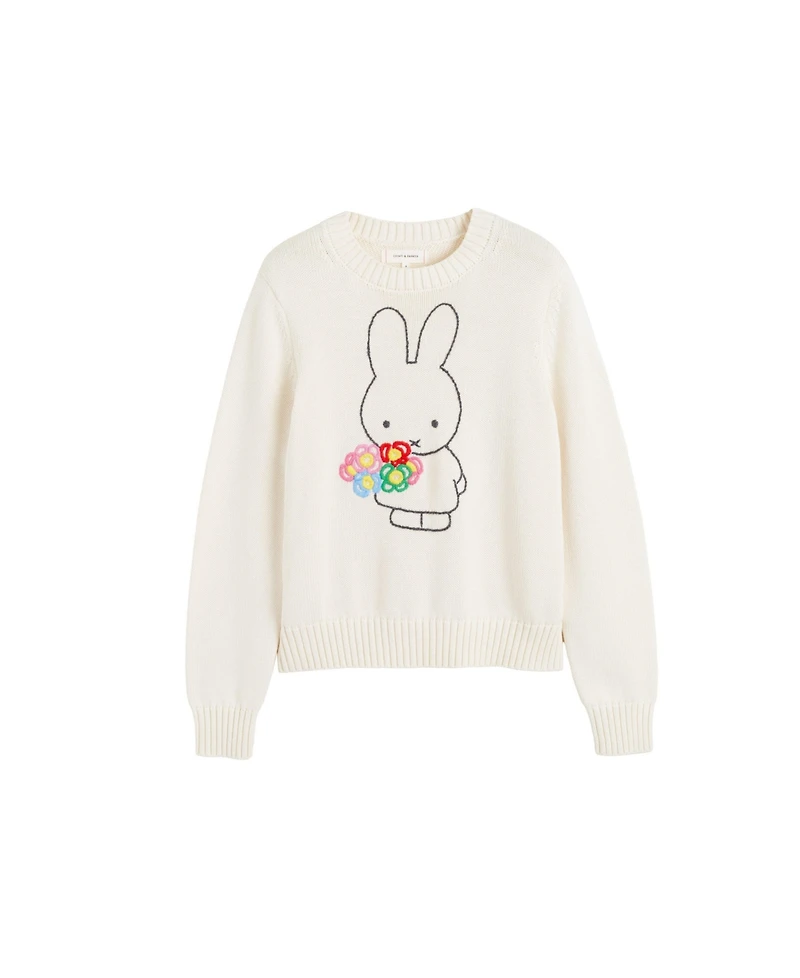 Chinti & Parker Women's Hand-Embroidered Miffy Sweater