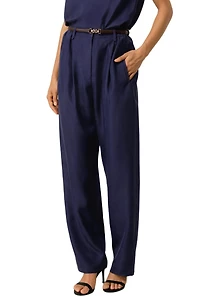 Lilysilk Women's Sand-Washed Silk Habotai Barrel Pant
