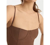 Good American Women's Mesh Bustier Bodysuit