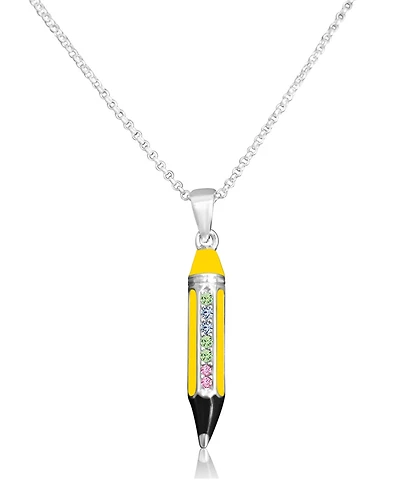 Chanteur Girls /Girl/Pencil Crystal White Gold Palladium Plating Necklace
