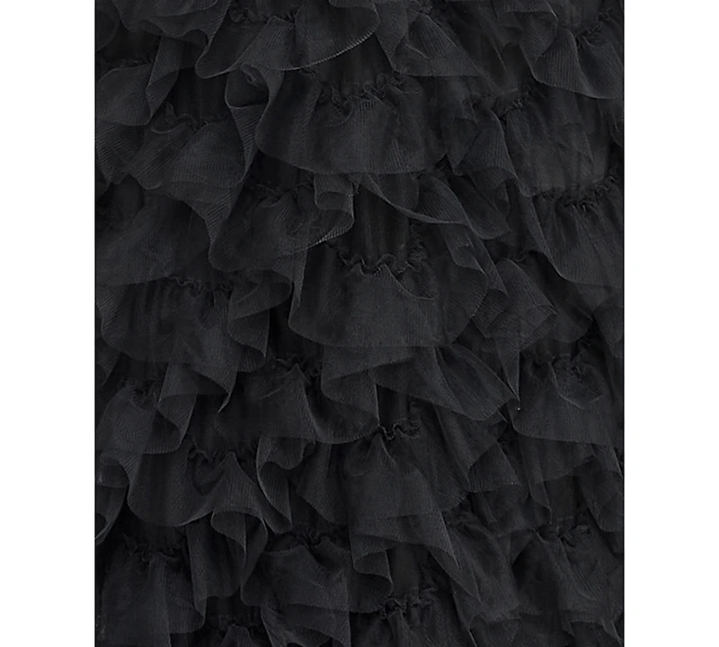 Say Yes Juniors' V-Neck Ruffled Skirt Gown