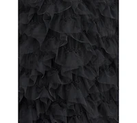 Say Yes Juniors' V-Neck Ruffled Skirt Gown