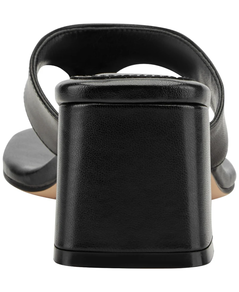 Marc Fisher Ltd Women's Arcee Leather Block Heel Dress Sandals