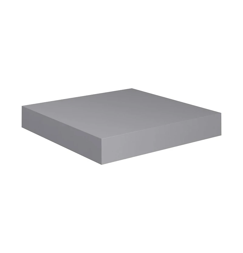 Floating Wall Shelves 4 pcs Gray 9.1"x9.3"x1.5" Mdf