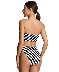 Lauren Ralph Lauren Womens Longline Bandeau Bra High Waist Bottom