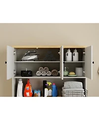 Streamdale Furniture Furniture Over the Washer/Dryer/Robot Vacuum Storage Cabinet