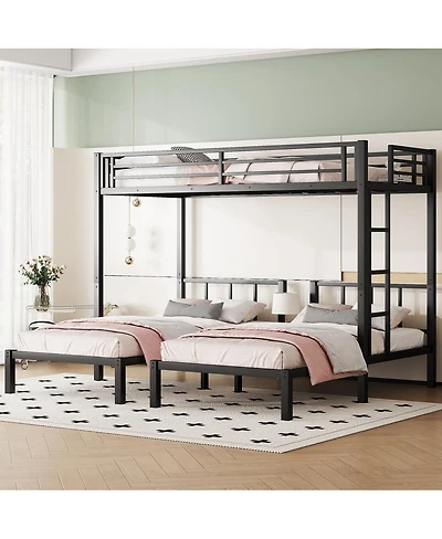 Streamdale Furniture Twin/Twin Xl Triple Metal Bunk Bed