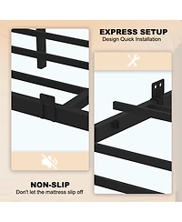 Streamdale Furniture Bed Frame, Heavy Duty, Led Light, No Noise