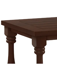 Streamdale Furniture Antique Coffee Side Table with Rubbed Gris Finish 23.5 x 23.5 x 25.25 in