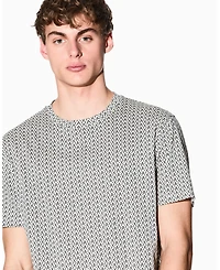 A|X Armani Exchange Men's Short Sleeve Allover Logo Print T-Shirt