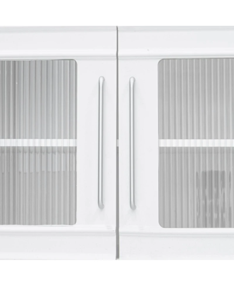 Streamdale Furniture Modern Entertainment Center with Glass Doors & Drawers