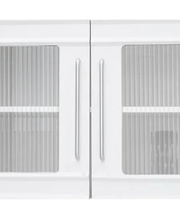 Streamdale Furniture Modern Entertainment Center with Glass Doors & Drawers