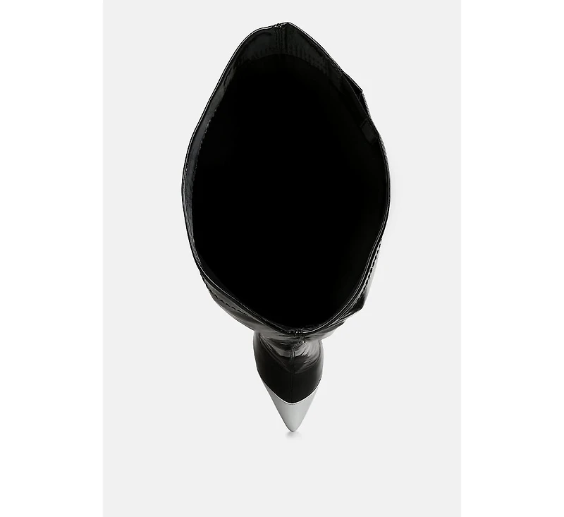 Chimes High Heel Patent Long Boots