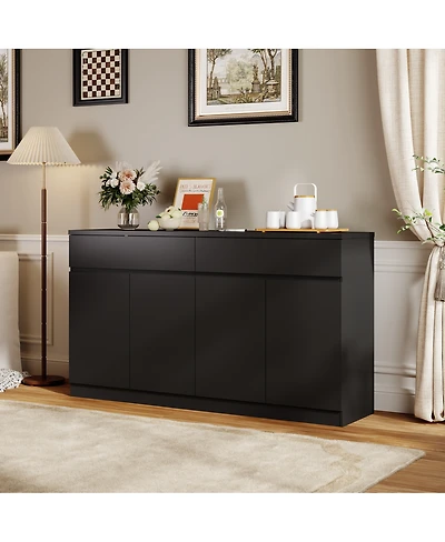 Streamdale Furniture Sideboard Buffet Cabinet with Storage, Large Kitchen Cabinet with 2 Drawers