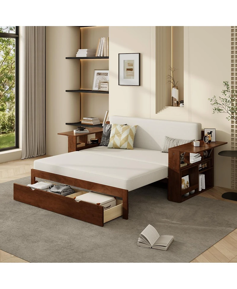 Streamdale Furniture Full Daybed with Removable Desk & Storage Drawers