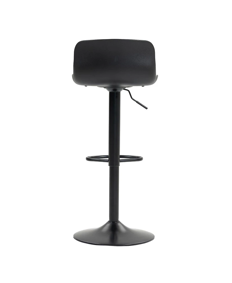 Streamdale Bar Stools Set of 2 - Modern Pu Leather Counter Height Swivel Chairs - Black