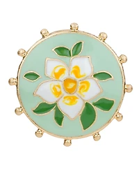 Patricia Nash Gold-Tone Cloisonne Collection Button Post Earrings