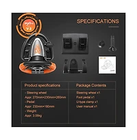 Pxn V3 Pro 180 Usb Orange Racing Wheel With Pedals.