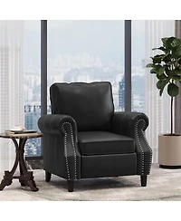 Streamdale Furniture Contemporary Faux Leather Club Chair with Nailhead Accents