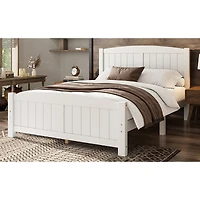 Streamdale Furniture Platform Bed, Solid Wood, No Box Spring Needed