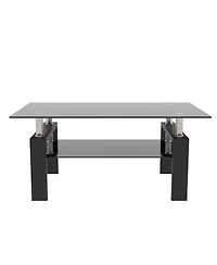 Streamdale Furniture Glass Coffee Table for Living Room