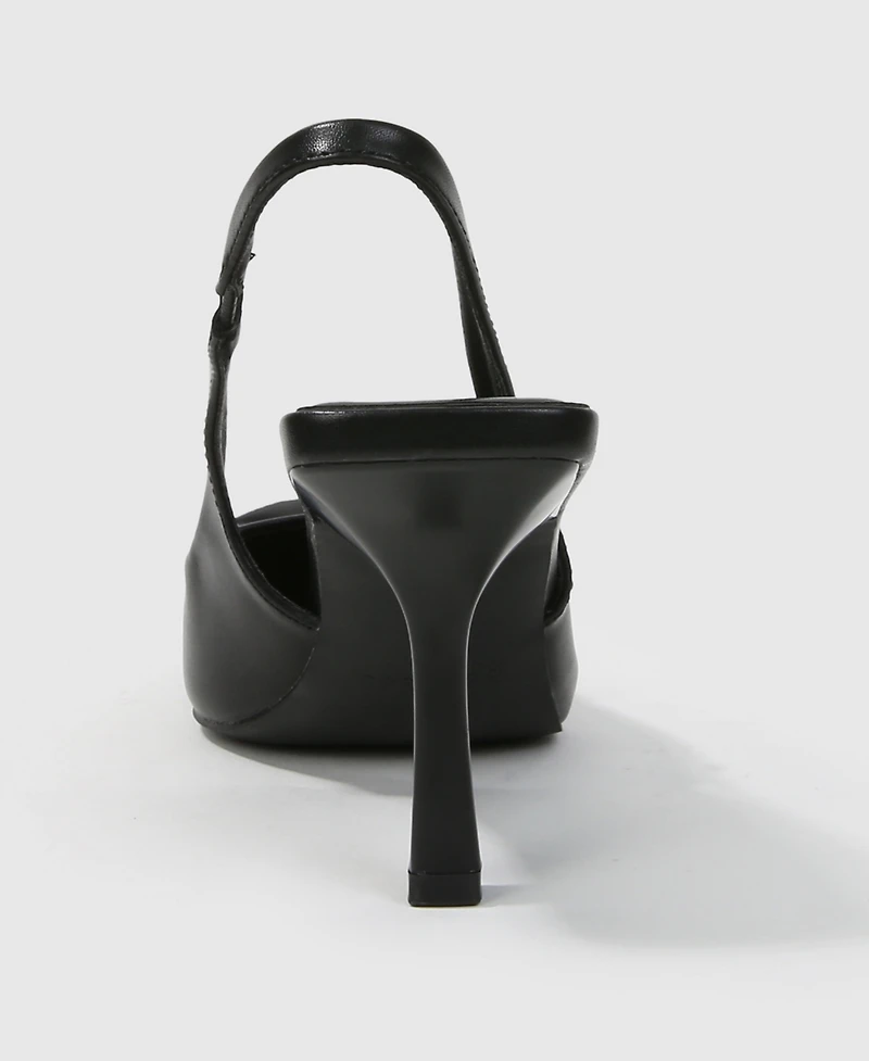 Berness Women's Cindy Slingback Pumps with Tonal Buckle Detail