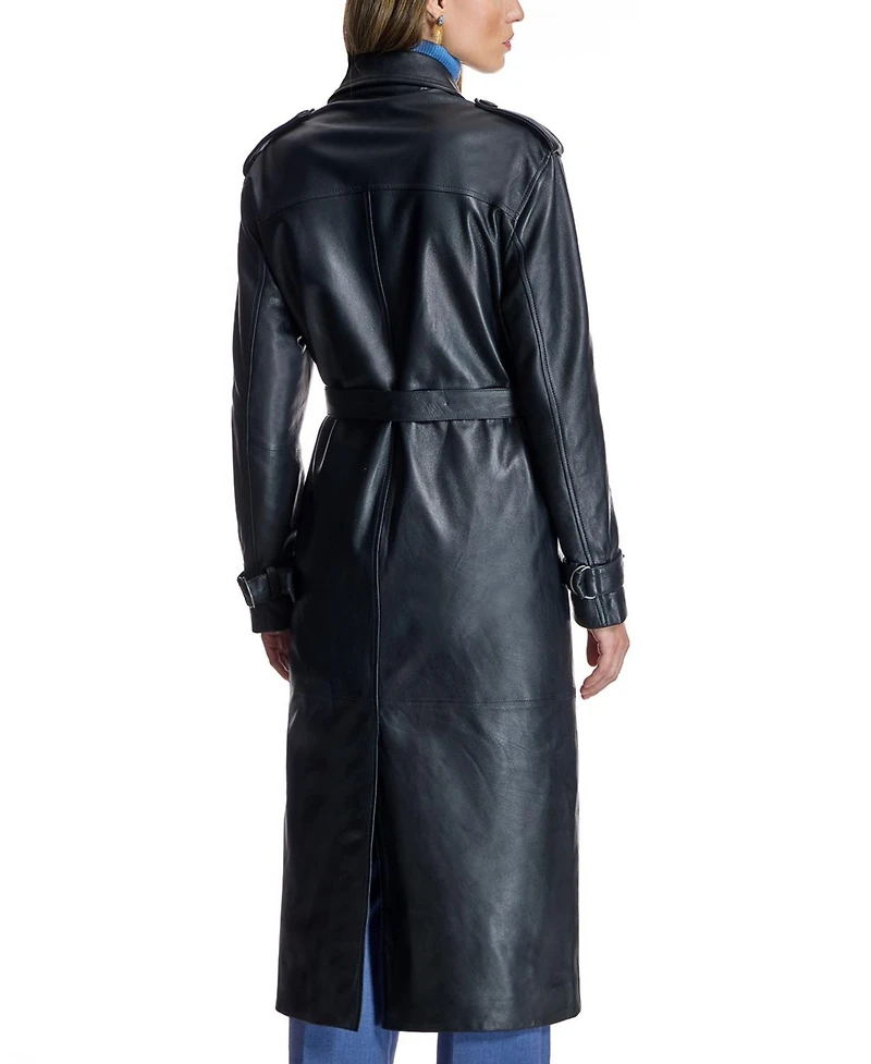 Julia & Stella by Maximilian Women's Leather Trench