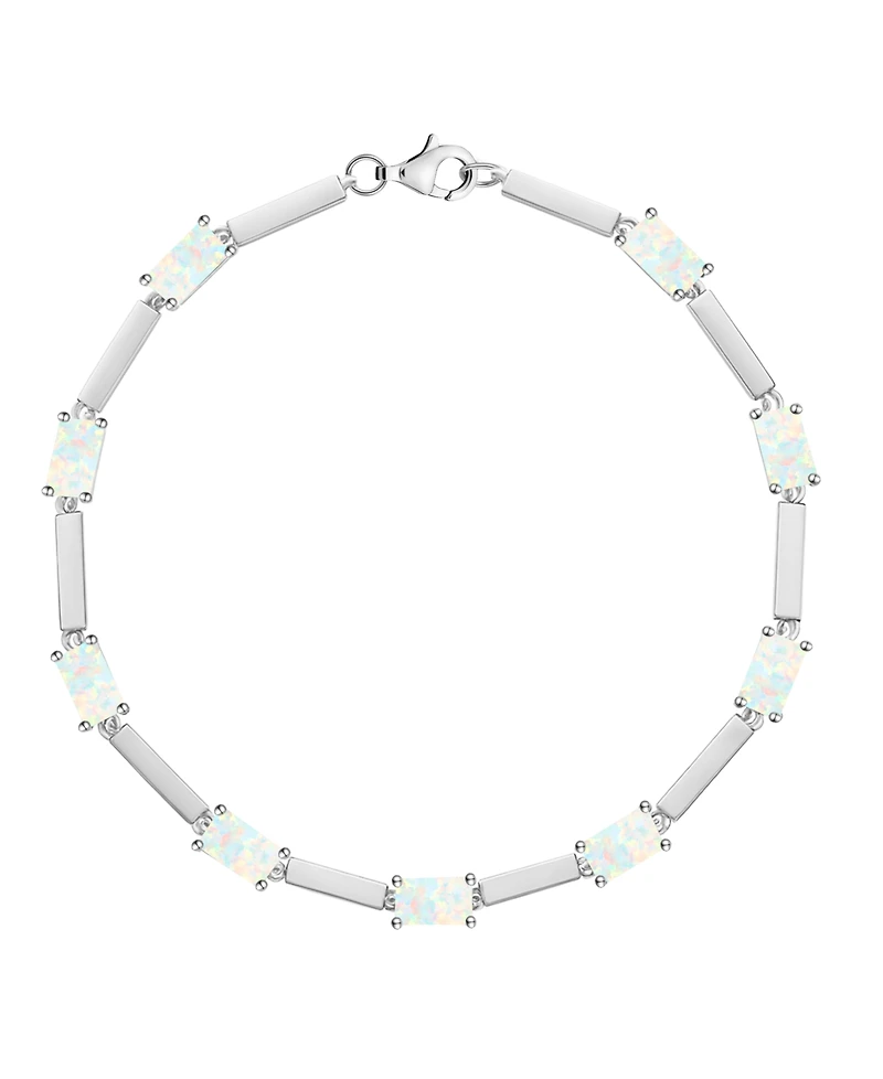Macy's Lab-Grown Amethyst (2.2 ct. t.w.) Bracelet Sterling Silver (Also Available Multi-Stones)