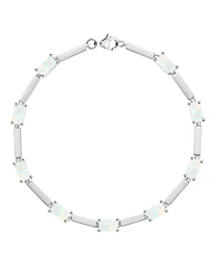 Macy's Lab-Grown Amethyst (2.2 ct. t.w.) Bracelet Sterling Silver (Also Available Multi-Stones)