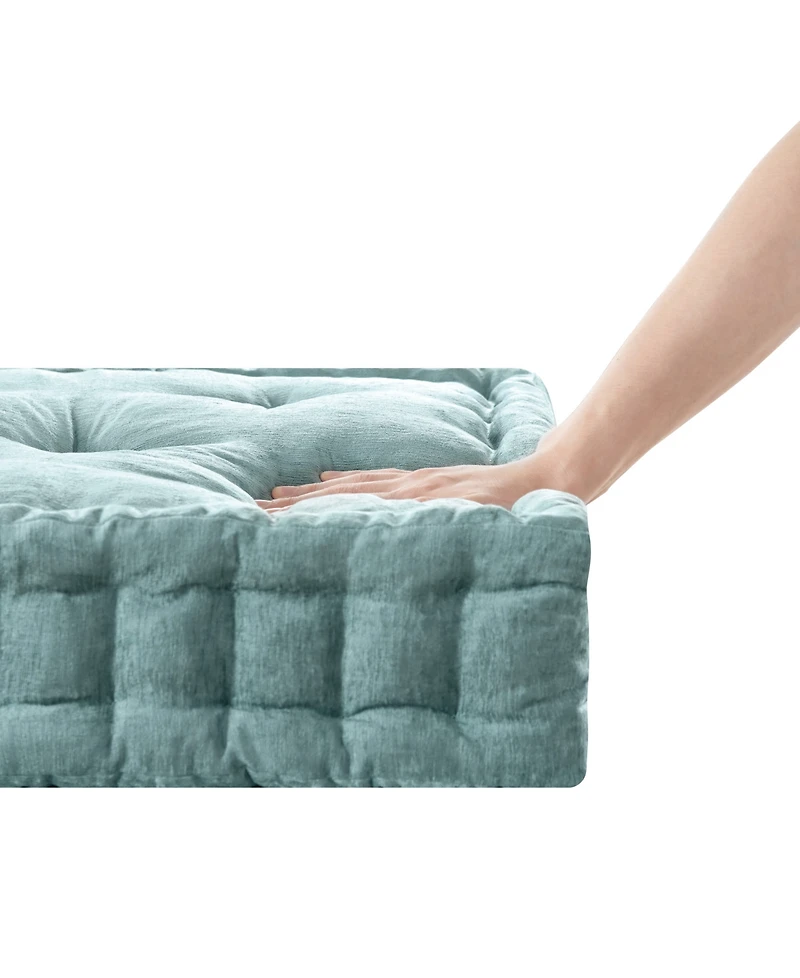 Intelligent Design Azza Chenille Square Floor Pillow Cushion, 24" x