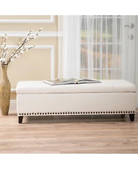 Streamdale Furniture Streamdale Storage Ottoman Bench with Safety Hinge and Button Tufting