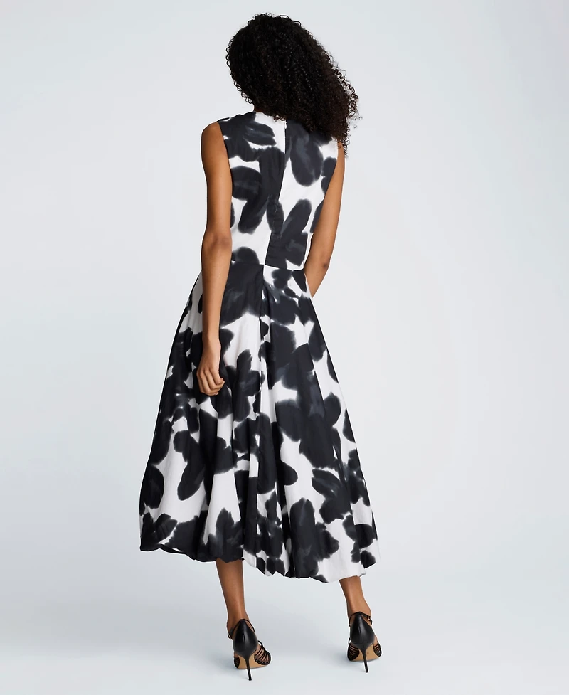 Kenneth Cole Women's Bubble Hem Crewneck Midi Dress