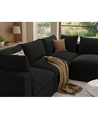 Streamdale Furniture Streamdale Modular Oversized Corduroy Sectional Sofa Couch with 2 Pillows
