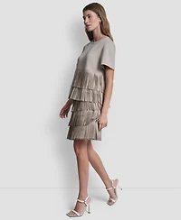 Dkny Women's Studded Fringe Short-Sleeve T-shirt