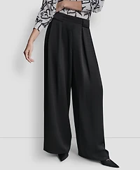 Dkny Women's Pleated Wide-Leg Pull-On Pants
