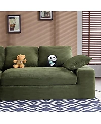 Streamdale Furniture Corduroy Compressed Sofa: Soft, Skin-Friendly, and Easy to Maintain