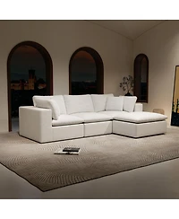 Streamdale Furniture Modular Sectional Sofa Seat, Upholstered Couch, No Assembly, 4PC Combo