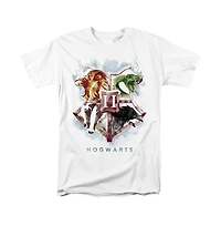 Harry Potter Men's Hogwarts Crest Watercolor T Shirt