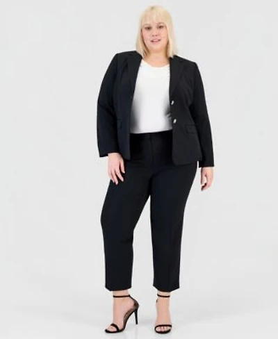 Kasper Plus Size Blazer Straight Leg Pants