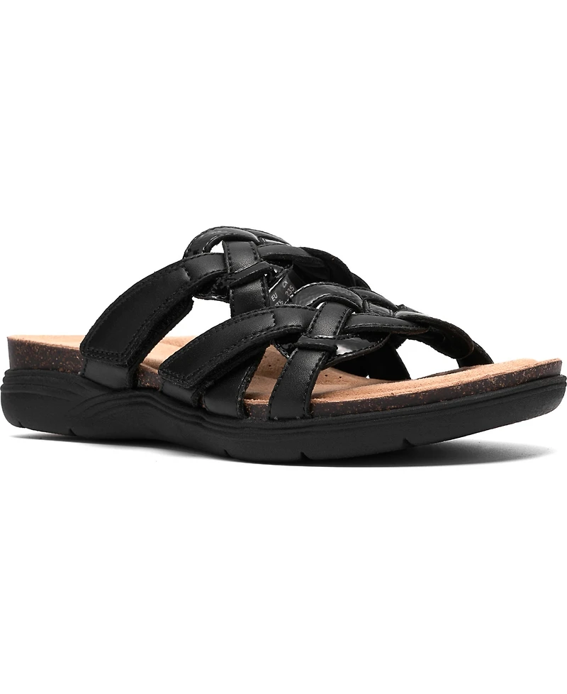 Clarks Women's April Rae Round Toe Flat Sandals